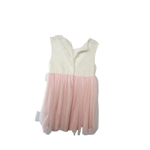 Childs White/Pink Sparkle Dress - Picture 4 of 4